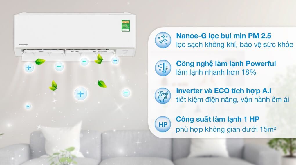 Phòng ngủ gia đình không nên bỏ qua điều hòa Panasonic 2 chiều CU/CS-YZ9AKH-8