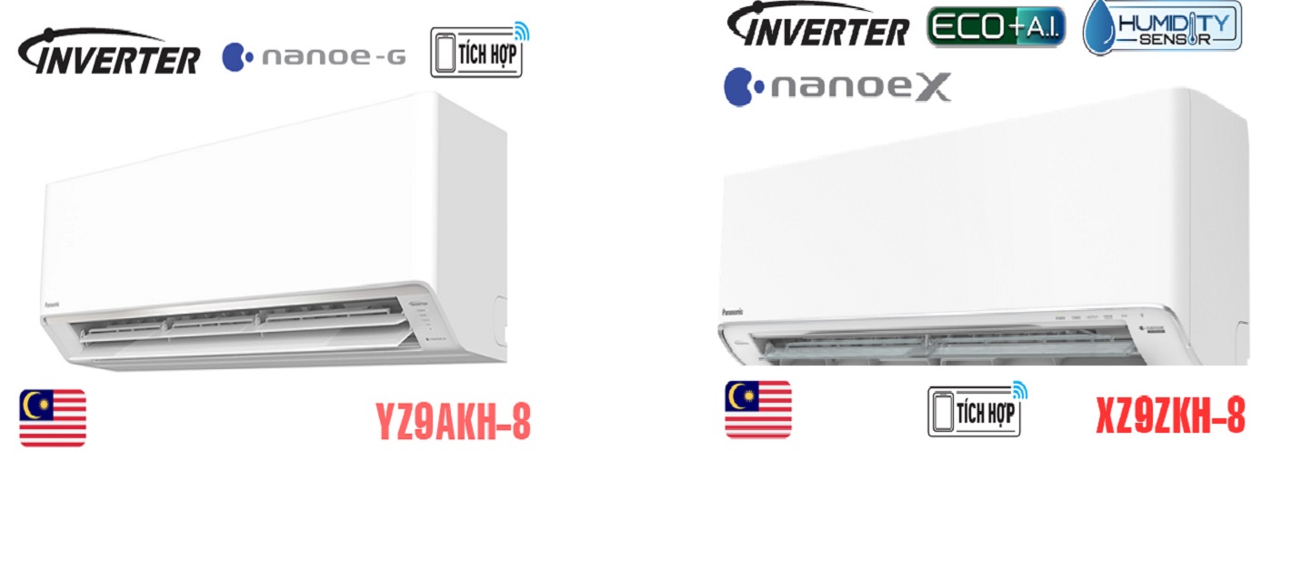 Điều hòa Panasonic CU/CS - YZ9AKH-8 và CU/CS XZ9ZKH-8 có gì mà chênh nhau 3 triệu?