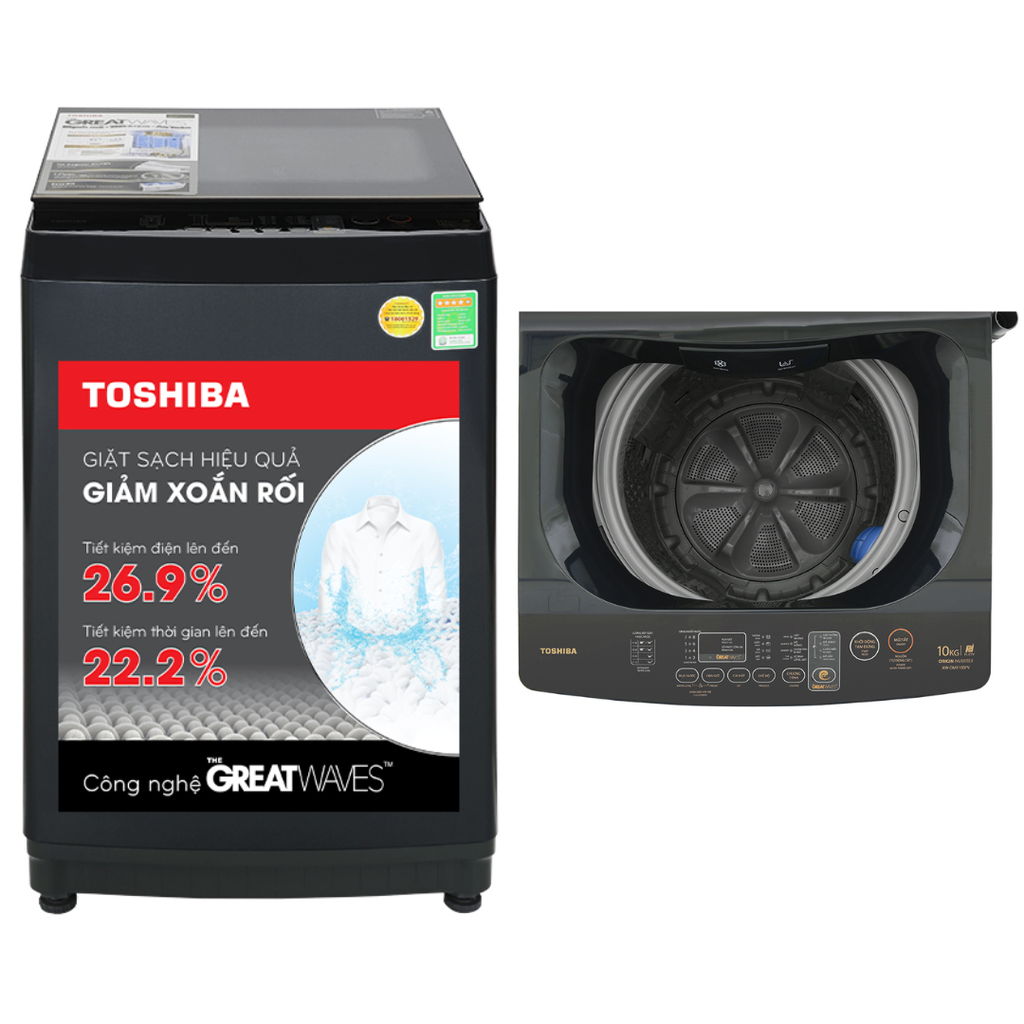 Máy giặt Toshiba inverter AW- DM1100JV(MK) giặt sạch hiệu quả, tiết kiệm điện năng