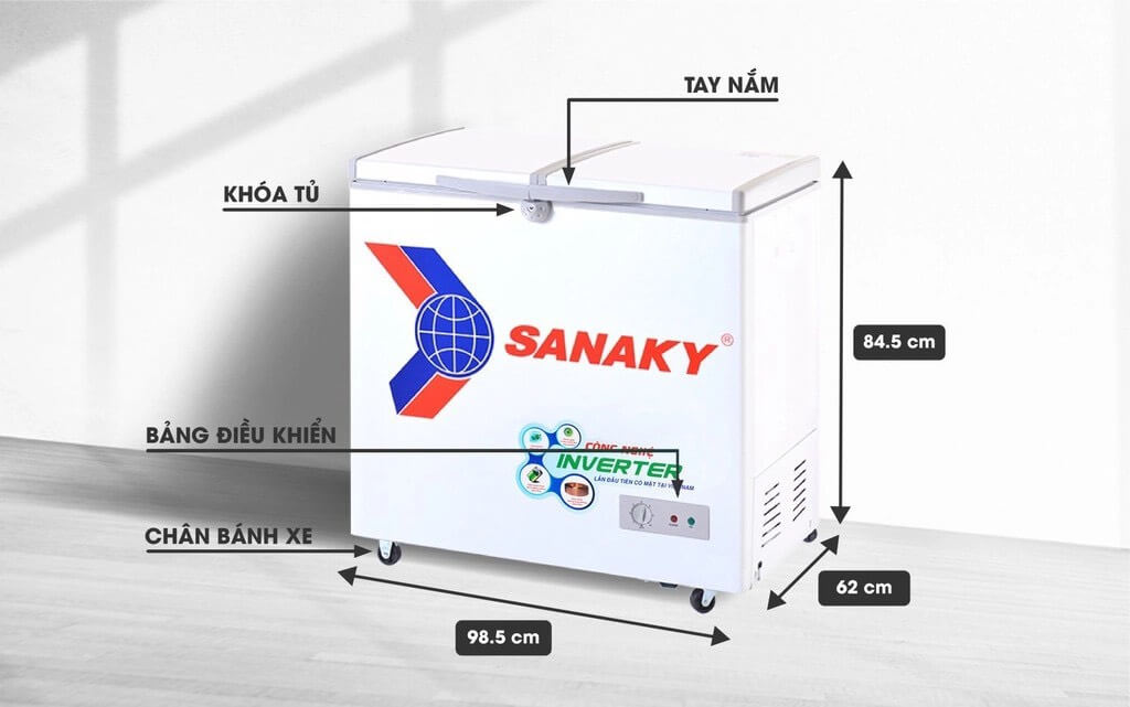 Đánh giá ưu nhược điểm của tủ đông Sanaky Inverter 1 ngăn đông VH-2599A3