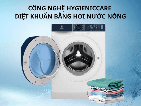 Máy giặt Electrolux Inverter tiết kiệm năng lượng từ ba mươi đến năm mươi phần trăm so với máy giặt thông thường.