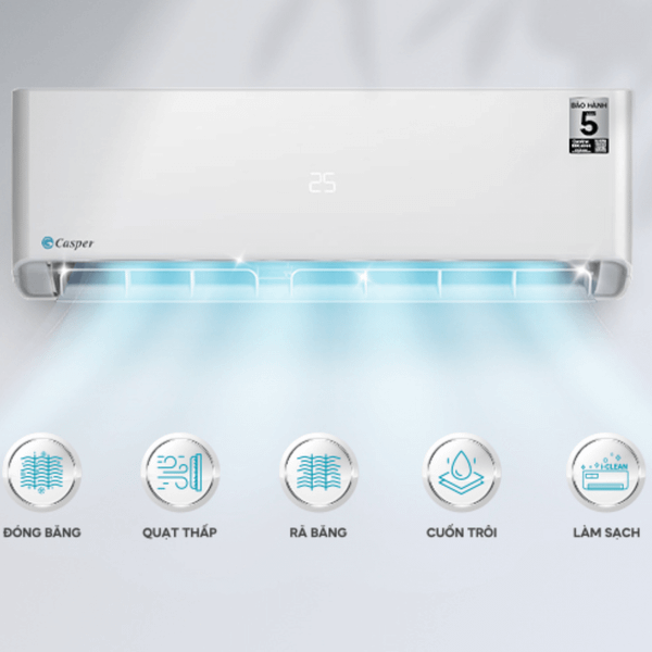 Luồng khí lan tỏa đều Casper SC-09FS36 có hệ thống quạt gió thông minh, cho phép không khí mát mẻ lan tỏa khắp phòng