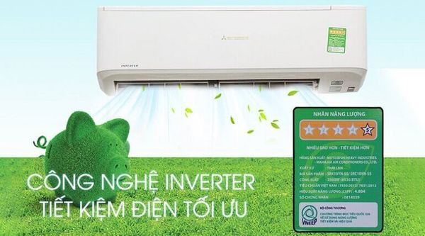 Điều hòa Mitsubishi SRK10YYP-W5 có thiết kế tinh tế và tông màu trắng thanh lịch, dễ dàng phù hợp