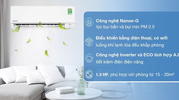 Panasonic cũng cung cấp chế độ ECO Mode, cho phép máy điều chỉnh mức công suất theo nhu cầu làm mát, tối ưu hóa hiệu quả tiết kiệm năng lượng