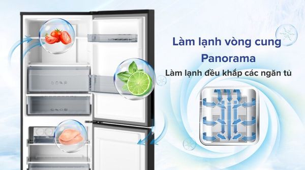 Tủ lạnh Panasonic NR-SV281BPKV có thiết kế hai cánh truyền thống nhưng không kém phần hiện đại và tinh tế.