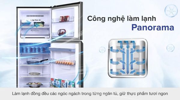 Tủ lạnh Panasonic Inverter NR-TL381GPKV hoạt động êm ái và tiết kiệm năng lượng tối đa, giúp giảm chi phí điện hàng tháng mà vẫn đảm bảo khả năng làm lạnh hiệu quả.
