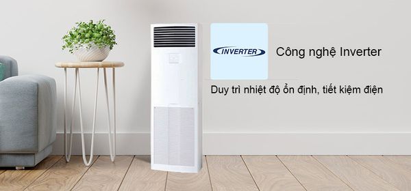 Điều hòa tủ đứng LG APNQ24GR5A3 có công nghệ inverter tiên tiến giúp tiết kiệm điện năng