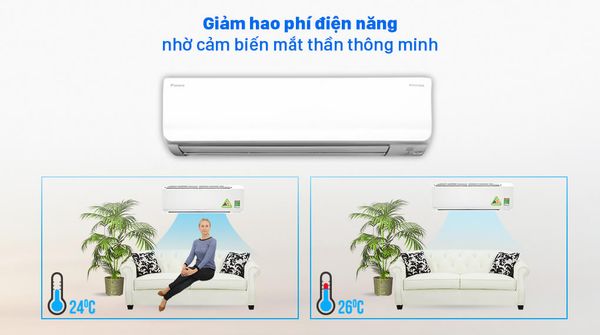 Daikin FTHF71 VAVMV có công suất 24000BTU, có thể làm lạnh nhanh chóng trong các khu vực có diện tích từ 30 đến 40m2.