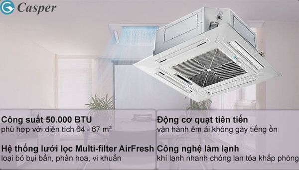 Điều hòa âm trần Casper CF-24TL32 mang lại sự sang trọng và hiện đại cho không gian của bạn với thiết kế tinh tế phù hợp với nhiều phong cách không gian.