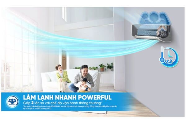 Điều hòa Daikin 21000 BTU 1 chiều inverter FTKB60ZVMV Chế độ Powerful