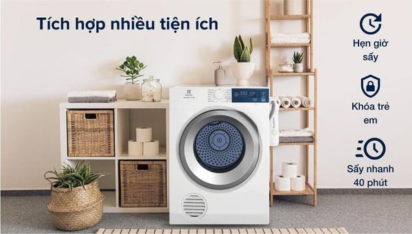 Một trong những điểm mạnh của máy sấy Electrolux là có nhiều chương trình sấy khác nhau, giúp bạn dễ dàng lựa chọn chế độ phù hợp với từng loại vải Một trong những điểm mạnh của máy sấy Electrolux là có nhiều chương trình sấy khác nhau, giúp bạn dễ dàng lựa chọn chế độ phù hợp với từng loại vải