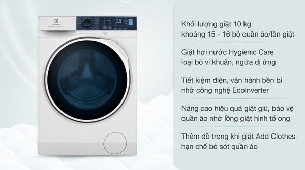 Máy giặt Electrolux cửa ngang 10Kg EWF1024P5WB Phản Hồi Tích Cực Từ Người Dùng
