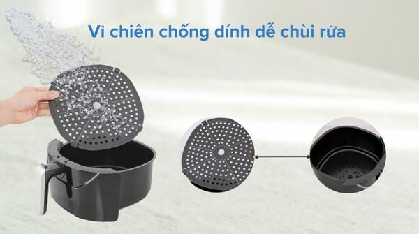 Dung tích lớn 6.2 lít cho phép Philips NA230/00 chế biến nhiều thực phẩm cùng lúc và tiết kiệm thời gian nấu ăn.