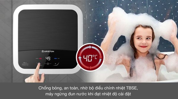 Hệ thống an toàn TSS bao gồm bộ điều chỉnh nhiệt độ kép và ELCB.