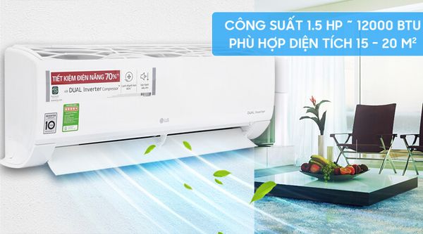 LG V13APIB có công nghệ lọc không khí hiện đại, tiết kiệm điện và vận hành êm ái.