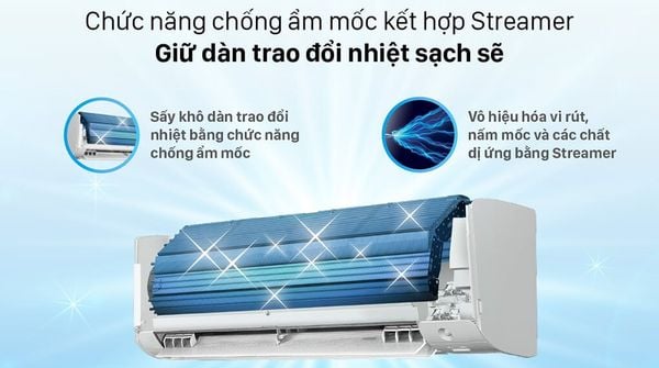 Điều hòa Daikin FTKZ35VVMV/RKZ35VVMV sở hữu thiết kế thanh lịch với tông màu trắng chủ đạo