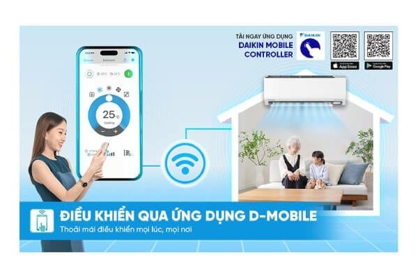 Điều hòa Daikin 24000BTU inverter 1 chiều FTKY71ZVMV kết nối Wi-Fi