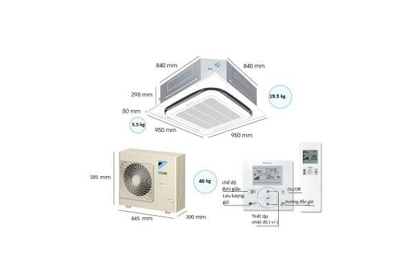 Điều hòa âm trần daikin dễ dàng điều khiển