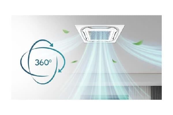 Điều hoà âm trần casper 18000 btu hướng thổi 360 độ