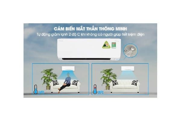 ĐH Daikkin 1200btu in cảm biến