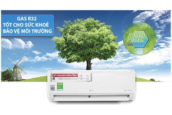 Điều hòa LG 9.000BTU  inverter công nghệ gas r32