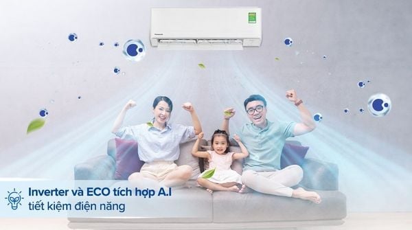 Panasonic CU/CS-YZ12AKH-8 có công nghệ inverter, giúp tiết kiệm điện năng đến 50% so với các dòng điều hòa truyền thống.