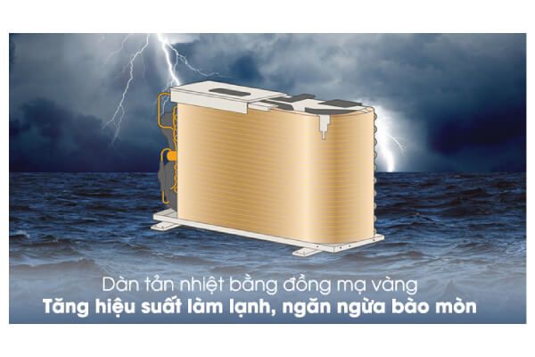 Điều hòa Casper 18000 BTU 1 chiều inverter JC-18IU36 dàn tản nhiệt đồng mạ vàng