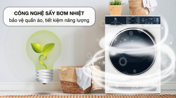 Máy sấy Electrolux EDH903R7SC có khả năng bảo vệ quần áo, đặc biệt là đồ mỏng manh như len, lụa hoặc đồ trẻ em.