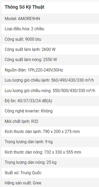 Điều hòa Gree Gas R32 hiện đại làm lạnh nhanh hiện đại