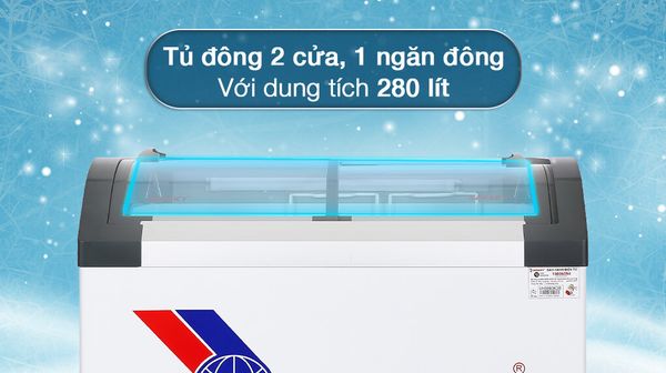 Dung tích sử dụng 300 lít của Sanaky VH-3899K3B cho phép bảo quản nhiều thực phẩm.