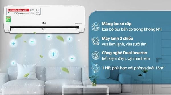 Điều hòa LG 9000BTU 2 chiều inverter B10END1