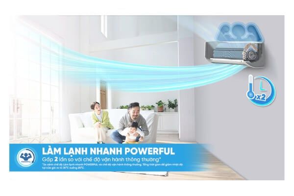 Điều hòa Daikin 9000 BTU 1 chiều inverter FTKB25ZVMV chế độ Powerful