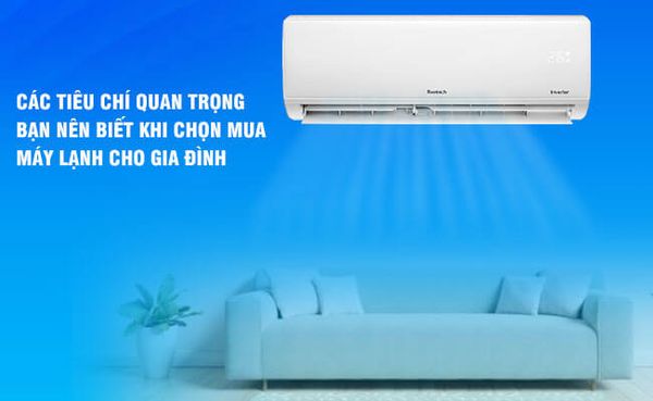 Điều hòa có công suất 9000 BTU hoặc 12000 BTU có thể được lựa chọn cho phòng dưới 15m2.