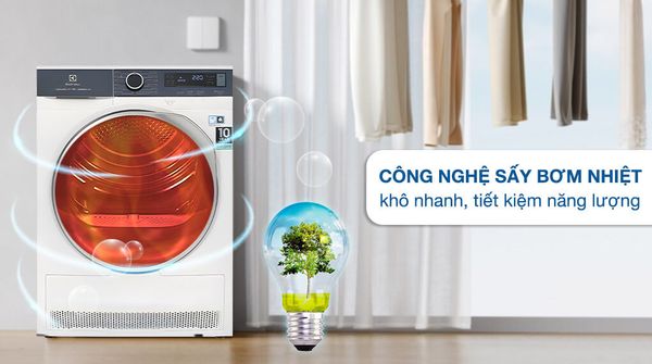 Electrolux trang bị cho máy sấy quần áo của mình nhiều công nghệ sấy tiên tiến như công nghệ sấy bơm nhiệt Electrolux trang bị cho máy sấy quần áo của mình nhiều công nghệ sấy tiên tiến như công nghệ sấy bơm nhiệt