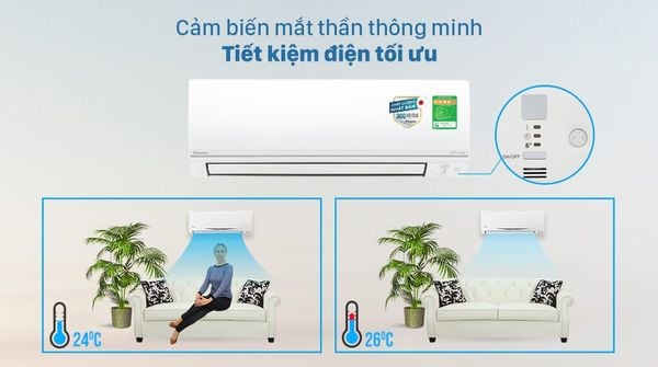 Điều hòa Daikin FTHF25VAVMV sử dụng công nghệ inverter hiện đại để đạt được hiệu quả tiết kiệm điện tuyệt vời.