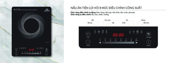 Bếp từ Hòa Phát không hề thua kém về tính năng so với các thương hiệu khác trong ngành