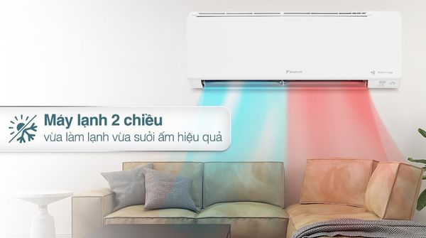 Điều hòa FTHF25XVMV nhỏ gọn với tông màu trắng thanh lịch phù hợp với mọi không gian trong nhà