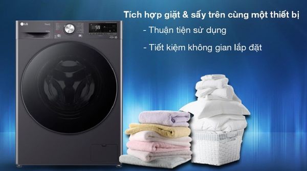 Máy giặt sấy LG Inverter FV1410D4M1 có chương trình giặt nhanh và giặt sấy siêu tốc, giúp tiết kiệm thời gian