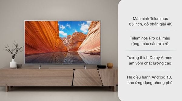 Công nghệ XR OLED Contrast Pro của TV Sony BRAVIA XR 65A80L mang lại màu đen hoàn hảo và độ tương phản tuyệt vời