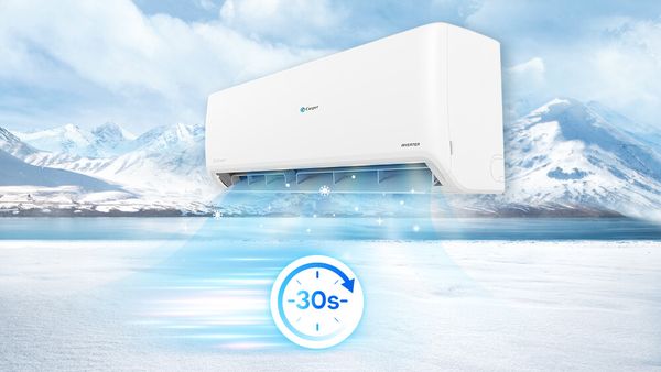 Điều hòa Casper JC-09IU3 sở hữu tính năng làm lạnh nhanh Turbo, giúp làm mát không gian trong thời gian ngắn nhất.
