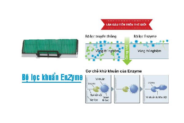 Sử dụng bộ lọc khuẩn Enzyme bảo đảm chất lượng không khí.