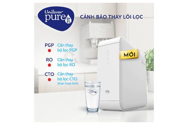 Máy lọc nước âm tủ bếp Delica UR5640 cảnh boá thay lõi