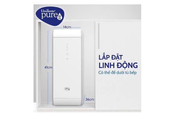 Máy lọc nước âm tủ bếp Delica UR5640 lắp đặt linh động