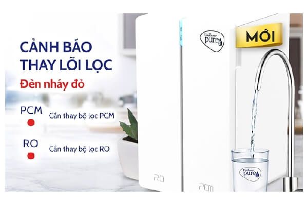 Máy lọc nước âm tủ bếp Tanka UR3140 -cảnh báo thay lõi