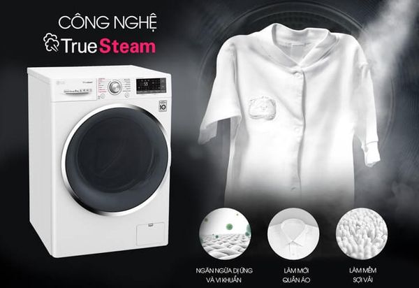 Khả năng giặt sạch và tiết kiệm thời gian của LG FV1450S3W được khen ngợi.