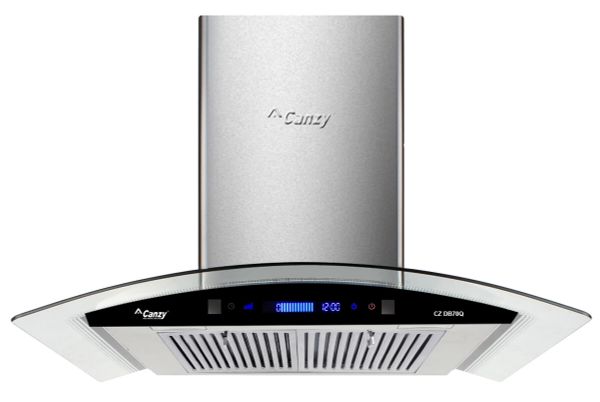 Máy hút mùi kính cong Canzy CZ-90TS có công suất lớn và phù hợp với các gia đình thường xuyên nấu ăn.
