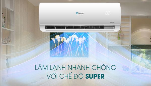 Casper 12000BTU làm mát cũng được đánh giá cao nhờ khả năng lọc không khí hiệu quả.