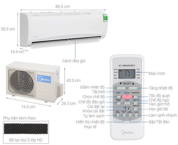 Midea MSAFII-10CRN8 có giá hợp lý, giúp bạn tiết kiệm tiền và có nhiều tiện nghi hơn trong cuộc sống.