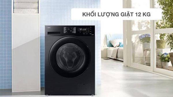 Samsung Inverter WW12CGC04DABSV 12kg được trang bị động cơ Digital Inverter mạnh mẽ, giúp máy hoạt động êm ái, bền bỉ