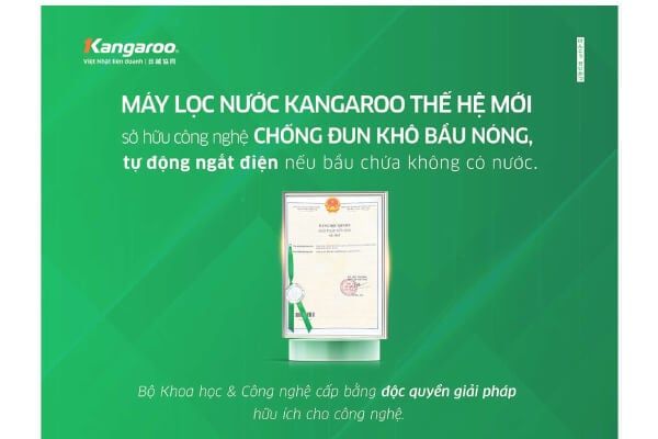 Máy lọc nước Kangaroo Hydrogen nóng lạnh Waterfall KG10W6 Tự động ngắt